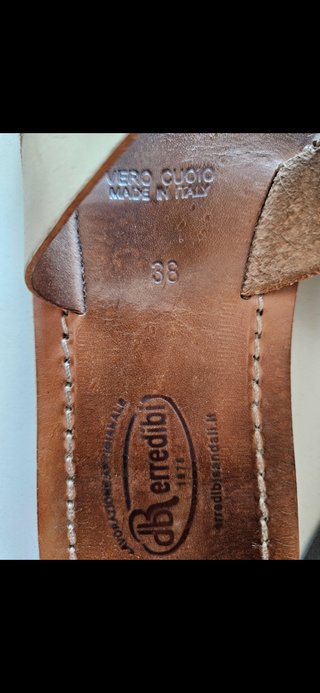 Ciabatte in cuoio donna oro Tg 38