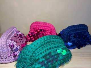 clutch da 16 cm, con paillettes lilla