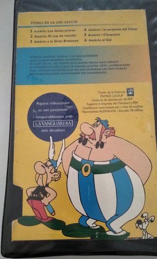 Astèrix El cop de Menhir VHS Película en Catalán