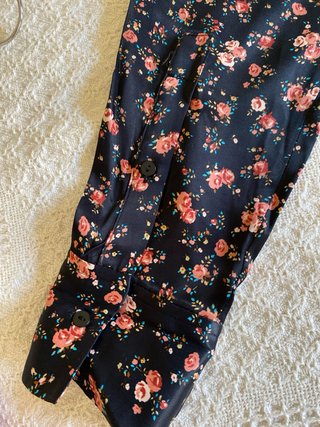 Vestido Zara satén estampado floral M