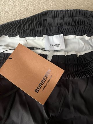 Pantaloncini Burberry Uomo Nero Beige