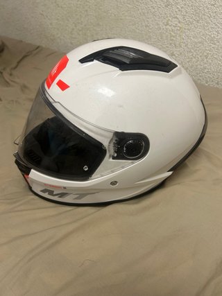 Casco de moto blanco MT