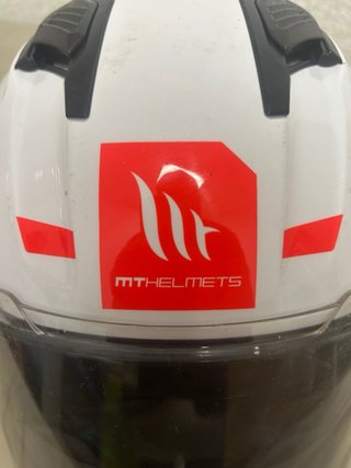 Casco de moto blanco MT
