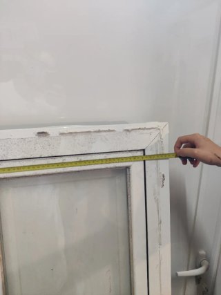 Ventana aluminio blanca 2 hojas con contra