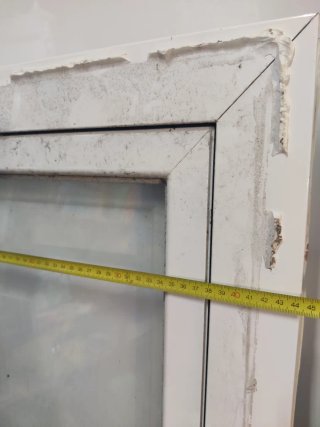 Ventana aluminio blanca 2 hojas con contra