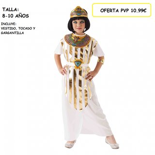 Disfraz Egipcio Niña Talla 8-10 Años