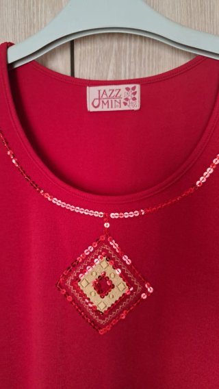 Camiseta manga larga roja Jazz & Co