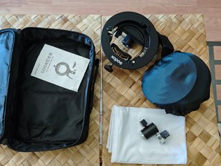 2 flash Godox V10 y accesorios Panasonic/Olympus