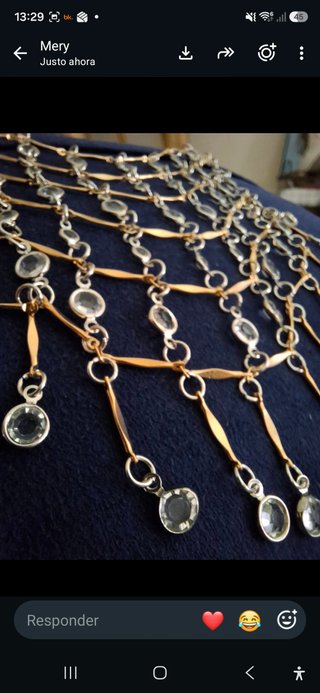 Collar Metálico Joyas Dorado y Plateado
