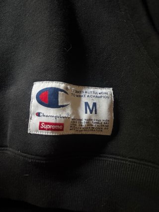 Sudadera Supreme x Champion Negra Talla M