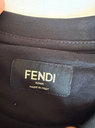 Maglietta Fendi Nera Brillantinata