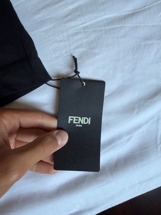 Maglietta Fendi Nera Brillantinata