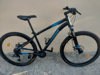 Bicicleta Rockrider ST120 Negra/Azul