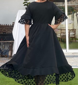 Traje de Flamenca Bata Rociera T.40-50 elastico