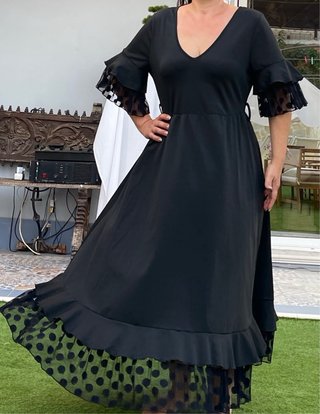 Traje de Flamenca Bata Rociera T.40-50 elastico
