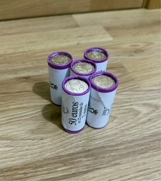 España 5 Rollos Monedas 2€ Conmemorativas.