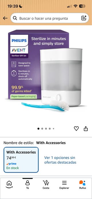 Esterilizador Philips Avent