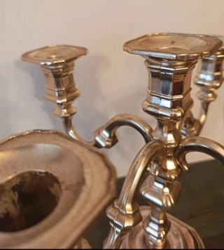 Pareja Candelabros BMF Alemania Dorado