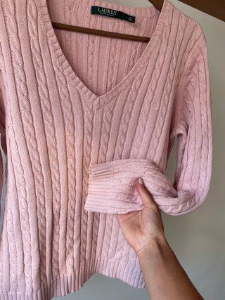Camisola Ralph Lauren Rosa Malha Como Nova