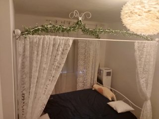 Cama Dosel 150x200 Blanca. Matrimonio. Hierro