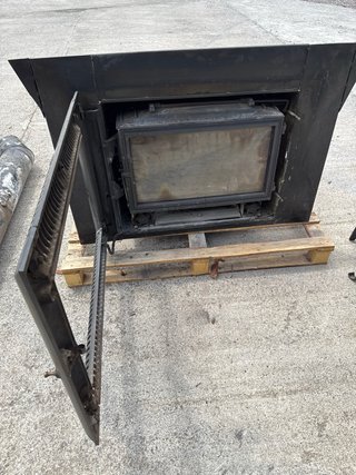 Estufa de leña fundición con ventilador