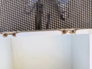 Caja de costura vintage para restaurar