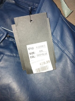 Giubbino uomo 6XL blu