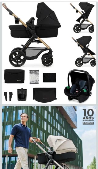Kinderkraft MOOV 2 Carrito 3 en 1 Negro