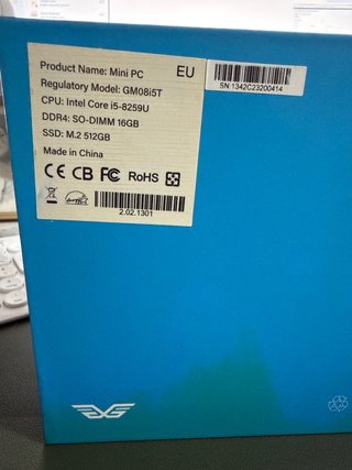 GEEKOM IT8 Mini PC i5-8259U 16GB RAM 512GB SSD