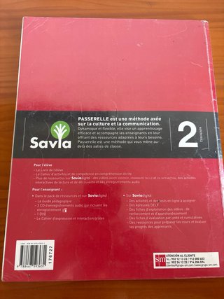 Passerelle 2, A2-B1, Bachillerato Livre de l’élève