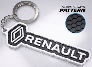 Llavero Renault con diseño Honeycomb Impresión 3D
