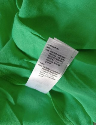 Fracomina Blusa Volantata Verde Taglia L