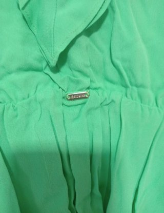 Fracomina Blusa Volantata Verde Taglia L
