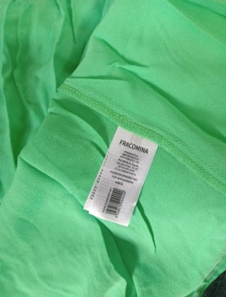 Fracomina Blusa Volantata Verde Taglia L