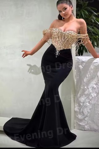 Vestido fiesta/boda negro y dorado