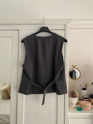 Chaleco Zara Gris