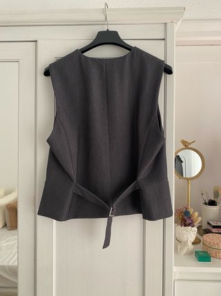 Chaleco Zara Gris