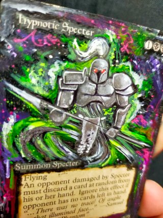 Carta Hypnotic Specter pintada a mano