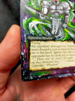 Carta Hypnotic Specter pintada a mano