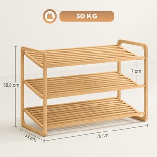Estante de bambú, estante de zapatos, estante de p