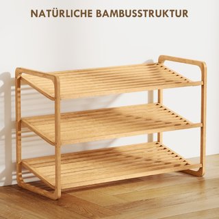 Estante de bambú, estante de zapatos, estante de p