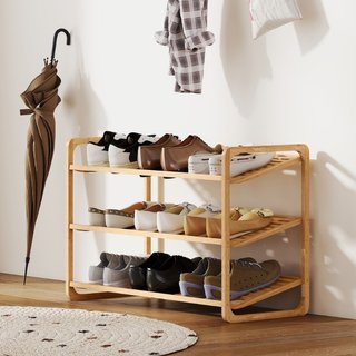 Estante de bambú, estante de zapatos, estante de p