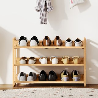 Estante de bambú, estante de zapatos, estante de p
