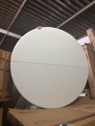 Mesa Camping Plegable 120x120 HDPE Blanca Portátil