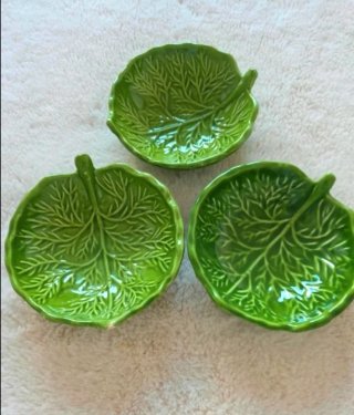 Set 3 Cuencos Hoja Cerámica 14cm