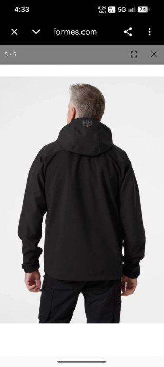 Chaqueta Helly Hansen Softshell Negra con Capucha