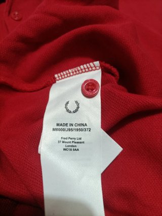 Polo Fred Perry Rojo Talla XXL