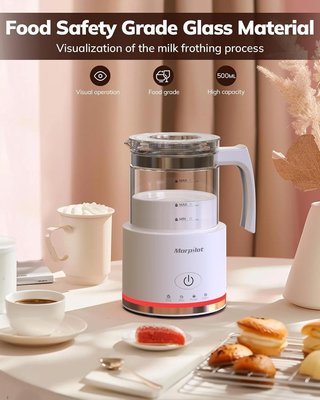 Espumador Leche Morpilot Eléctrico Blanco 500ml