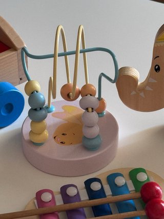 Lote 4 juguetes madera bebé