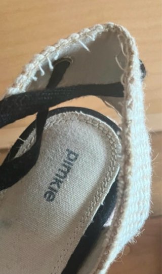 Espadrillas con zeppa Pimkie nere e beige